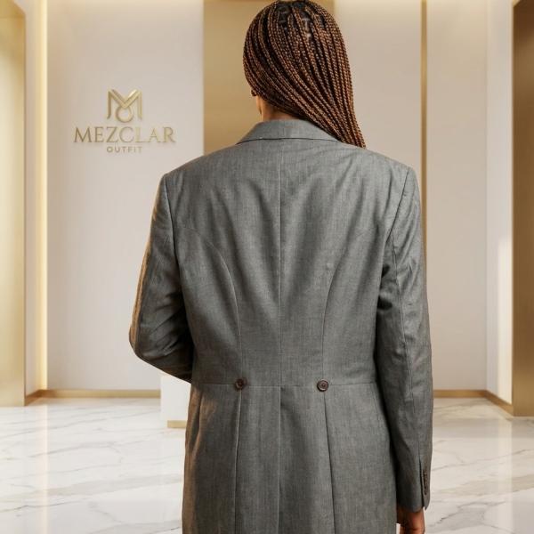 Grey Blazer Dress